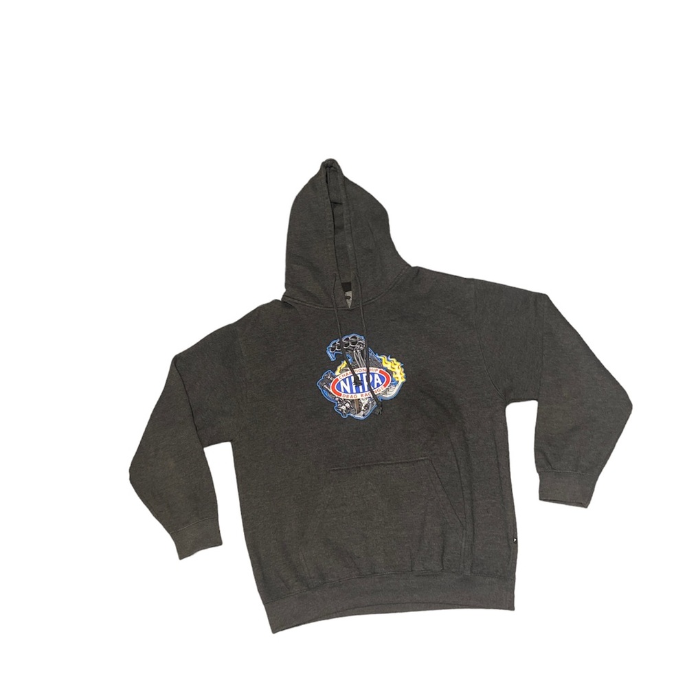 NHRA Championship Drag Racing Hoodie Men’s Large 10,000 HP Motor Graphic